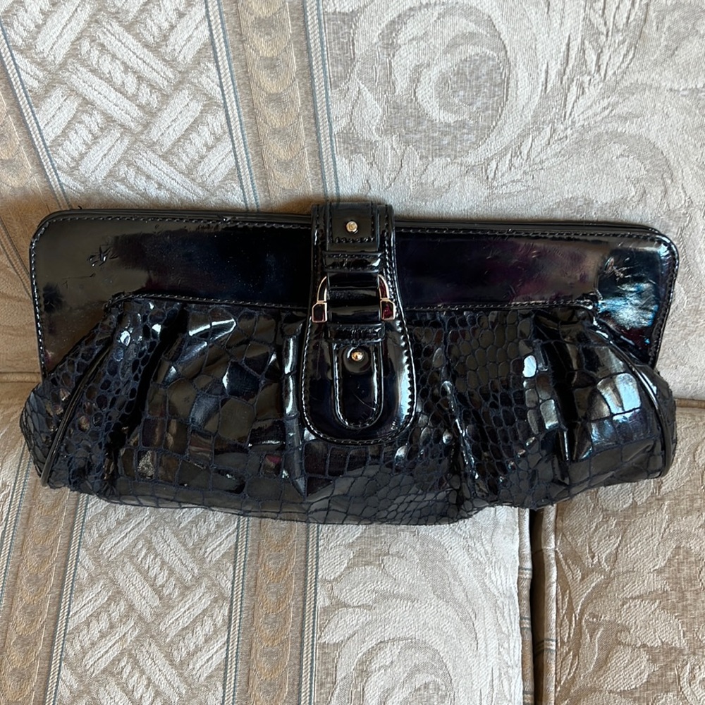 Liz Claiborne vintage black evening clutch bag